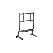 Stand TV pentru prezentare, mobil pe roti, raft dispozitive multimedia, 45-90 inch(114cm-229cm), reglabil inaltime, capacitate sustinere 60KG, Negru, Nexio