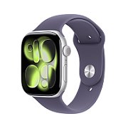 Apple Watch Series 11 GPS + Cellular 46mm Carcasă din aluminiu argintie cu brățară sport Purple Fog - M/L