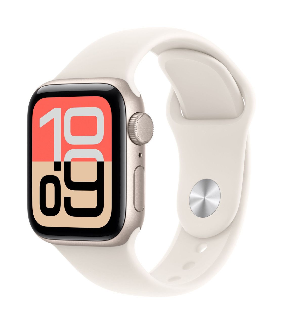 Apple Watch SE 3 GPS 40 mm Carcasă din aluminiu Starlight cu brățară Sport Starlight - S/M