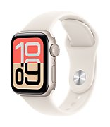Apple Watch SE 3 GPS 40 mm Carcasă din aluminiu Starlight cu brățară Sport Starlight - S/M