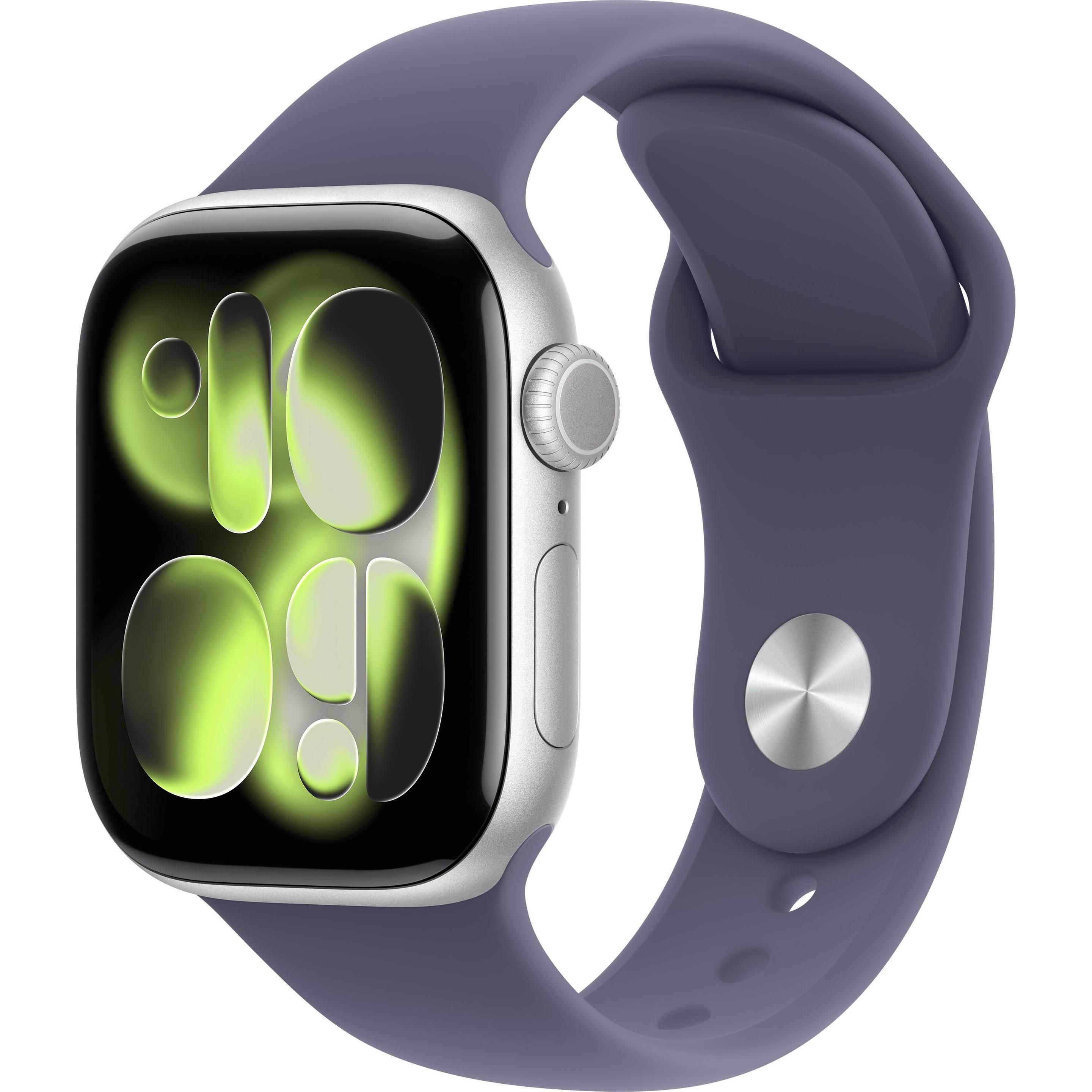 Apple Watch Series 11 silver aluminium 42mm purple fog sport band Size M/L