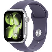 Apple Watch Series 11 silver aluminium 42mm purple fog sport band Size M/L