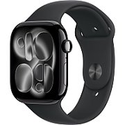Apple Watch Series 11 jet black aluminium 46mm black sport band Size S/M