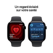 Apple Watch Series 11 jet black aluminium 46mm black sport band Size S/M
