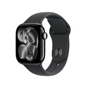 Apple Watch Series 11 jet black aluminium 42mm 4G black sport band Size S/M