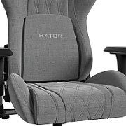 Scaun gaming Hator Darkside 3M Fabric, material cadru: Oțel, Țesătură CloudTouch™, piston cu gaz: Certificat SGS Clasa 4, cotiere: Ergonomice, 2D, bază cu 5 brațe ranforsate, realizată din PU armat, material de bază: spumă cu densitate mare InfuseFoam, dimensiune roți: 65 mm, material roți