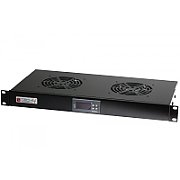Panou Ventilator 2-Ventilator pentru Acoperiș-Raft-Podea cu Termostat 1HE RAL 9005
