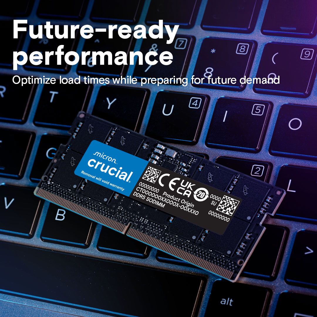 24GB (2x12GB) Crucial DDR5-5600 CL 46 SO-DIMM