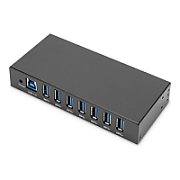 Industrial 7-port USB 3.0 hub  DIN rail