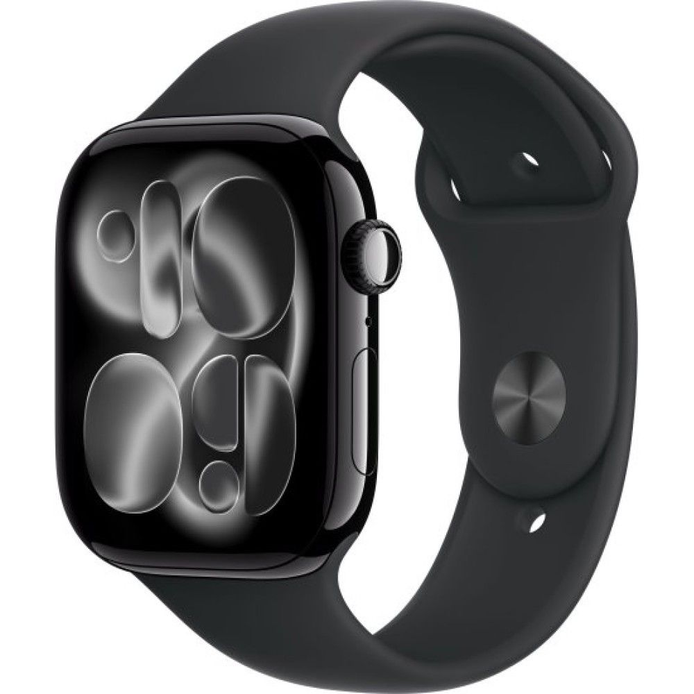 Apple Watch Series 11 jet black aluminium 46mm 4G black sport band Size S/M