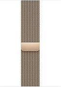 Apple Watch 46mm Loop:  Gold Milanese Loop - M/L