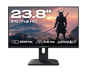 JAPANNEXT Monitor 23.8  IPS Full HD 200Hz 0.5ms, Adjustable Height and Tilt, Integrated Speakers, G-Sync/FreeSync