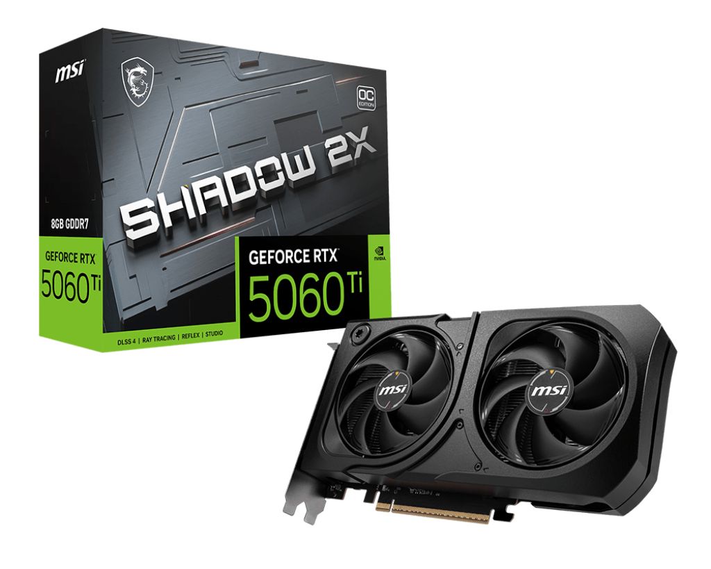 Placa video MSI GeForce RTX 5060 Ti SHADOW 2X OC PLUS 8 GB GDDR7 128 bit