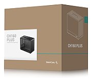 CARCASA gaming  CH160 PLUS , mini tower, mini-ITX, fara sursa, sticla securizata, suporta 4xfan, negru, 4 sloturi expansiune, USB-C x 1, USB 3.0 x 2, audio+mic,  R-CH160-BKNGM0-G  (timbru verde 0.32lei)