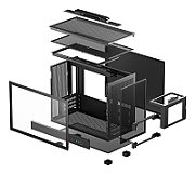 CARCASA gaming  CH160 PLUS , mini tower, mini-ITX, fara sursa, sticla securizata, suporta 4xfan, negru, 4 sloturi expansiune, USB-C x 1, USB 3.0 x 2, audio+mic,  R-CH160-BKNGM0-G  (timbru verde 0.32lei)