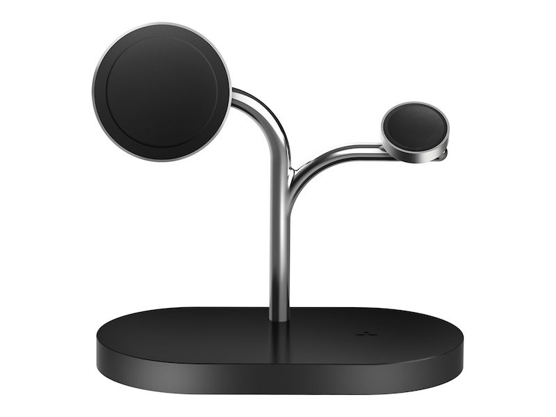 Samsung GP-PWU024WIABW mobile device charger Headset  Smartphone  Smartwatch Black  Silver USB Wireless charging Indoor