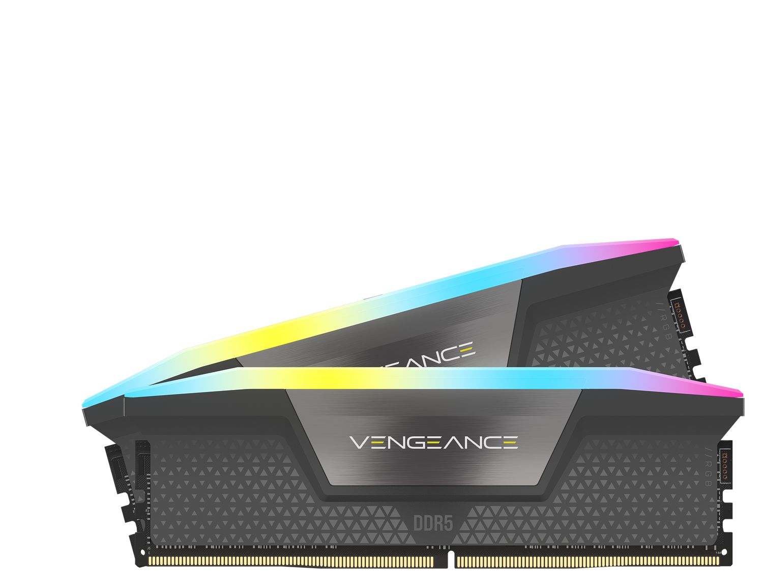 Memorie DDR5, 64GB, KIT 2x32GB, 6000MT/s, C40, 1.30V, XMP&EXPO, Gri, RGB, VENGEANCE