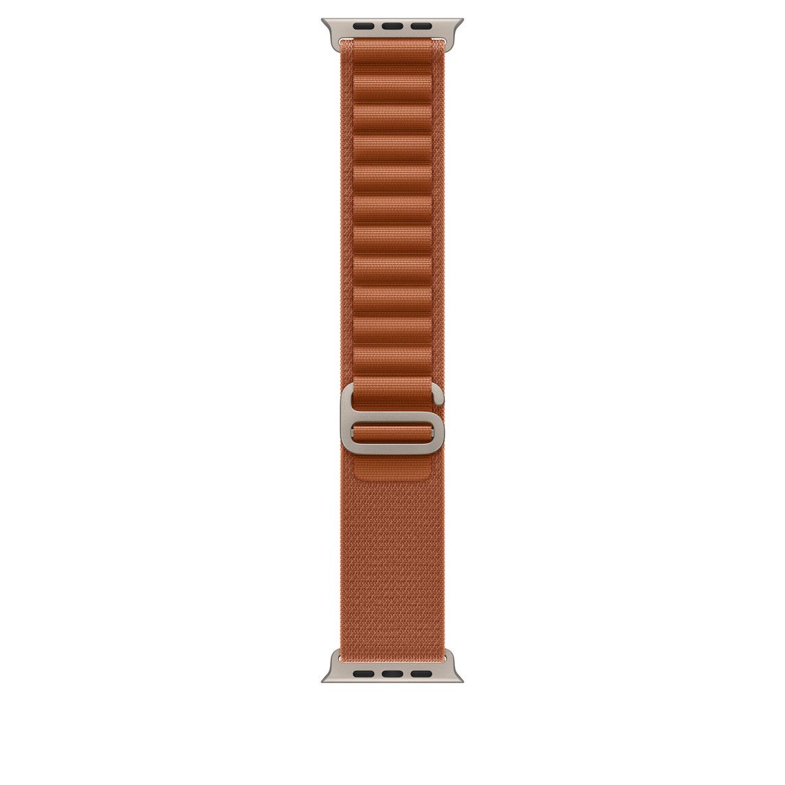 Apple Watch 49mm Loop:  Terra Cotta Alpine Loop - Small - Natural Titanium Finish