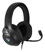 Casti gaming cu fir Genesis Neon 213, microfon, iluminare RGB, impendanta 32 Ohm, frecventa raspuns 20 - 20.000 Hz, lungime cablu 220cm, frecventa raspuns microfon 100 - 16000 Hz, sensibilitate -42dB, conectivitate 3x Jack 3.5 mm, USB-A 2.0, negru