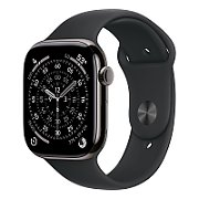 Apple Watch S11 Cellular 46mm Slate Titanium Case with Black Sport Band - M/L