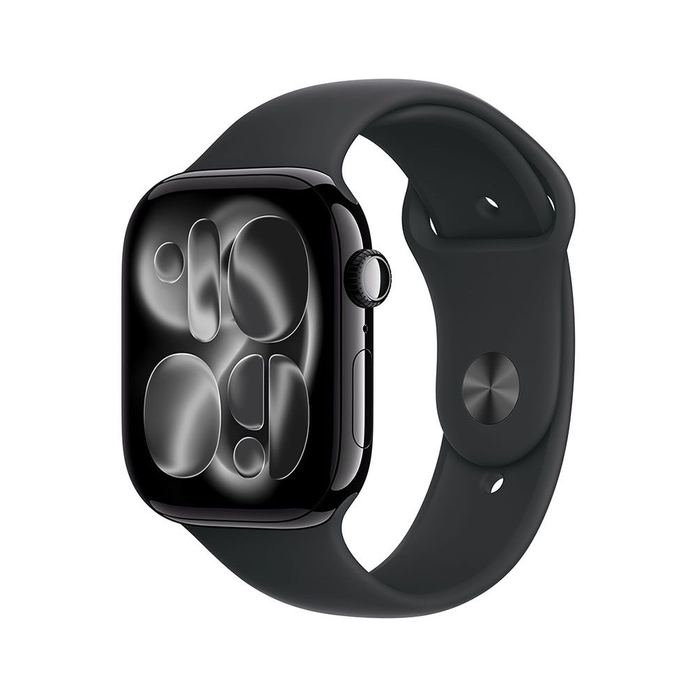 Apple Watch S11 Cellular 42mm Jet Black Aluminium Case with Black Sport Band - S/M