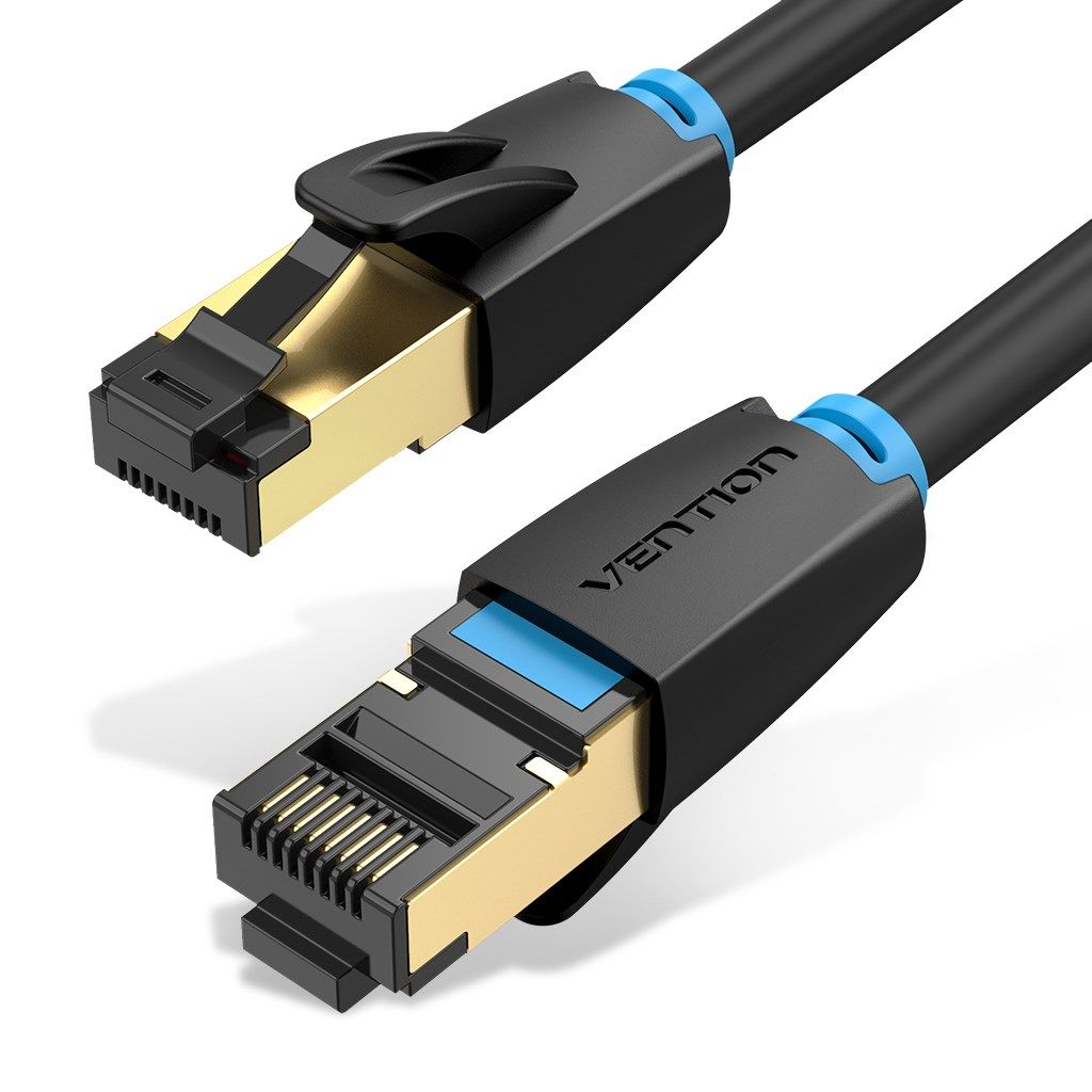 PATCH CORD Vention - UTP Cat.8 SFTP Patch Cable 1M Black ,  IKABF  - 6922794742819