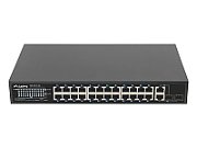 Lanberg RSFE-24P-2C-250 switch-uri Fara management Gigabit Ethernet (10/100/1000) Power over Ethernet (PoE) Suport 1U Negru