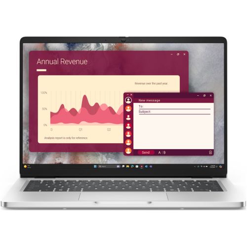 Laptop Dell Pro 14 PC14250, 14 inch 1920 x 1200, Intel 265U (12 C / 14 T, 2.1 GHz - 5.3 GHz, 12 MB cache, 15 W), 16 GB DDR5, 512 GB SSD, Intel Graphics, Windows 11 Pro