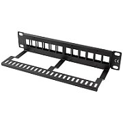 LANBERG PATCH PANEL BLANK 12 PORT 1U 10  BLACK