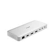 DOCKING STATION D-LINK, 9-in-1 USB 4, conectare PC Type-C, porturi: 2 x USB, 2 x USB Type-C 4.0, 2 x DP 1.4, 1 x USB Type-C 4.0 with DP 1.4, 1 x RJ45 (2.5 Gbps), USB Type-C cablu 50 cm, alb   DUF-901  (timbru verde 0.8 lei)