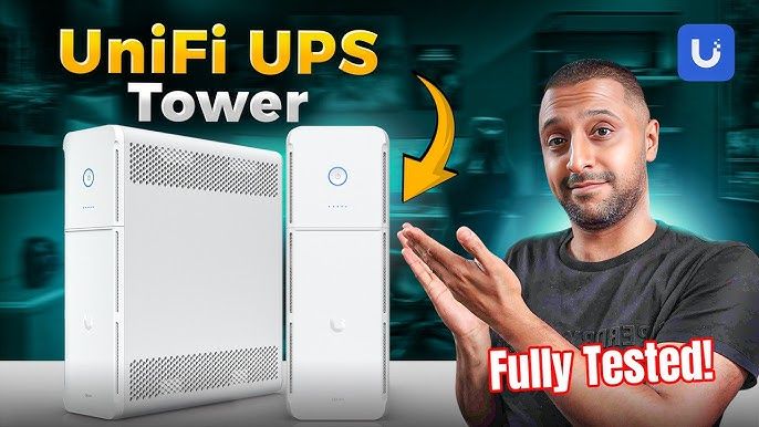 Ubiquiti UPS-Tower-EU UniFi managed 1kVA uninterruptible power supply with 5 surge-only outlets and 5 software-resettable surge and backup devices