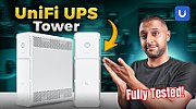 Ubiquiti UPS-Tower-EU UniFi managed 1kVA uninterruptible power supply with 5 surge-only outlets and 5 software-resettable surge and backup devices