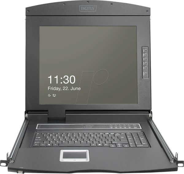 Digitus DS-72221-2GE console pentru montare în rack 48,3 cm (19 ) 1920 x 1080 Pixel Negru 1U