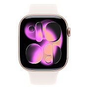 Apple Watch S11 Cellular 46mm Rose Gold Aluminium Case with Light Blush Sport Band - M/L
