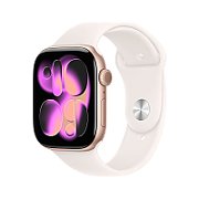 Apple Watch S11 Cellular 42mm Rose Gold Aluminium Case with Light Blush Sport Band - M/L