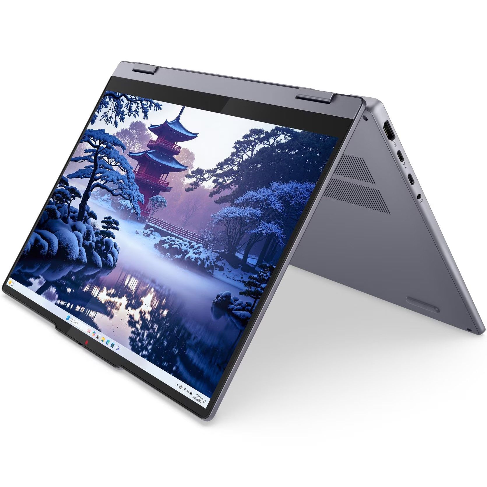 Laptop Lenovo IdeaPad 5 2-in-1 14IAL10 83KR002DRM, 14 inch 1920 x 1200 Touchscreen, Intel 255U (12 C / 14 T, 2.4 GHz - 5.2 GHz, 12 MB cache), 16 GB LPDDR5X, 512 GB SSD, Intel Graphics, Fara sistem de operare