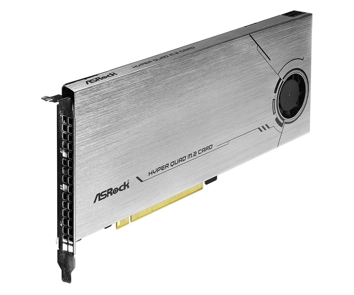 ASROCK Hyper Quad M.2 Card for 4x M.2 SSD
