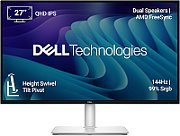 Dell 27 Plus QHD USB-C Monitor - S2725DC 27  QHD 2560x1440 144Hz, AMD FreeSync, 99% sRGB (CIE 1931), 109 PPI, 16:9, IPS, AG, 350 cd/m2, 1500:1, 178/178, 1ms/4ms/5ms/8ms, HDMI, DP, USB, Dual 3W speakers, Height, Swivel, Tilt, Pivot