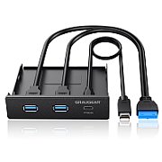Front Panel 3.5 USB 3.2 Gen 2  2x USB-C + 2x USB-A
