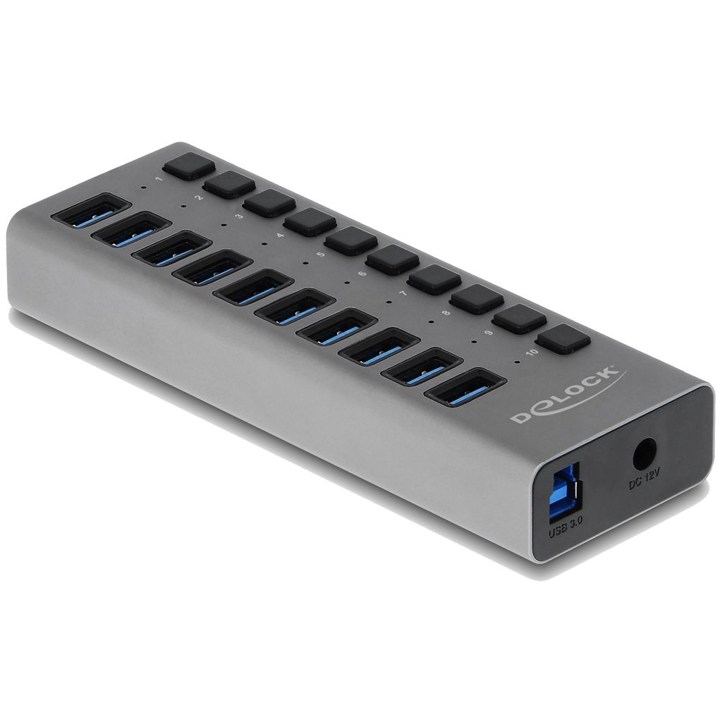 Delock External USB 3.0 Hub with 10 ports