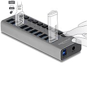 Delock External USB 3.0 Hub with 10 ports