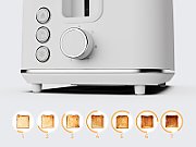 Electric Toaster, white, 220-240V, 50-60Hz, 920-1080W, 2 slots, 3 modes, 7 browning levels