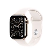 Apple Watch Series 11 GPS + Cellular 42mm Carcasă din Titan Aurie cu Brățară Sportivă Roz Deschis - M/L