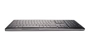 CLEVETURA CLVX 1 Touch-On-Keys AI Wireless Keyboard, ANSI US Windows Layout, Scissor Switches, Aluminum Chassis, Interactive RGB, Windows/Linux/MacOS support