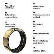 Ultrahuman Ring Air - Smart Ring, Charger, USB Cable / Size-05- Air_Gold