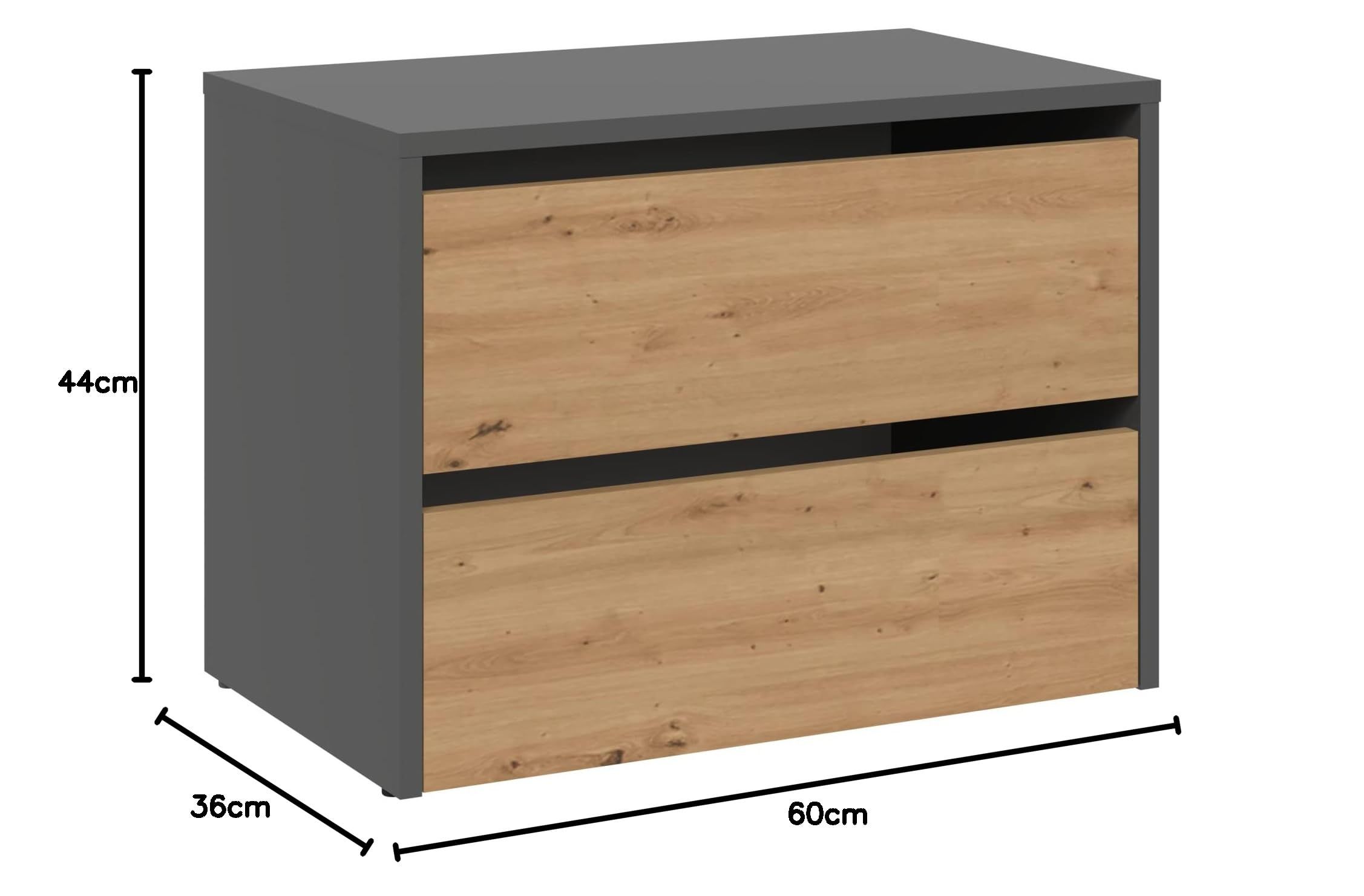Topeshop MODO X2 ANT/ART shoe organizer Closed Anthracite  Oak
