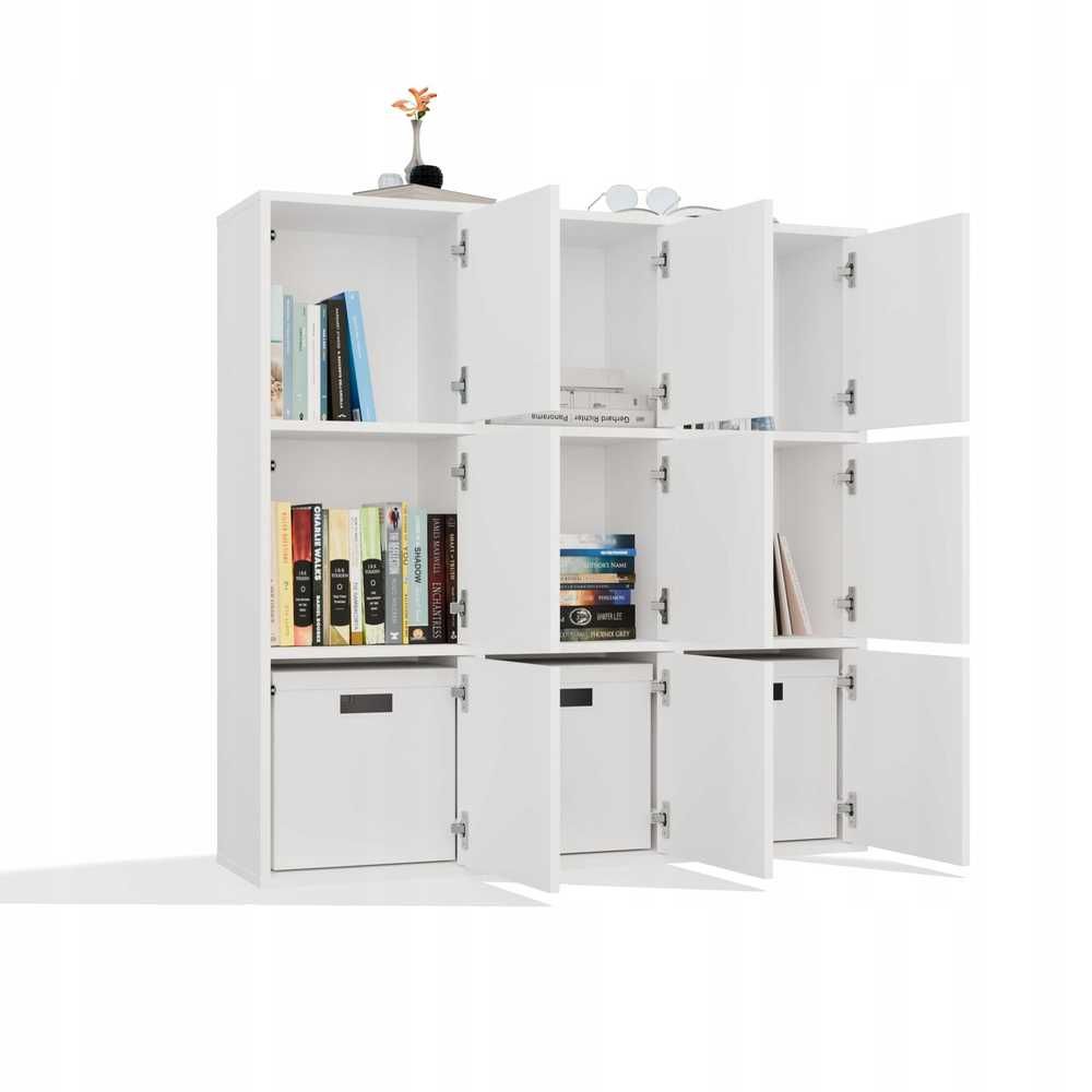 MALAX 3x3 H WHITE SHELVING UNIT
