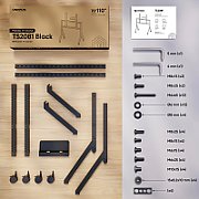 ONKRON TS2081-B Mobile Stand for 70‘-110’ TVs  max 125 kg  black