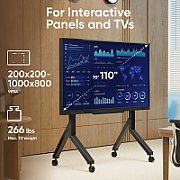 ONKRON TS2081-B Mobile Stand for 70‘-110’ TVs  max 125 kg  black