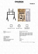 ONKRON TS2081-B Mobile Stand for 70‘-110’ TVs  max 125 kg  black